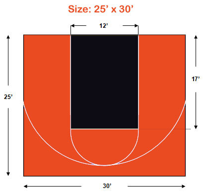 25X30 Basketball Court