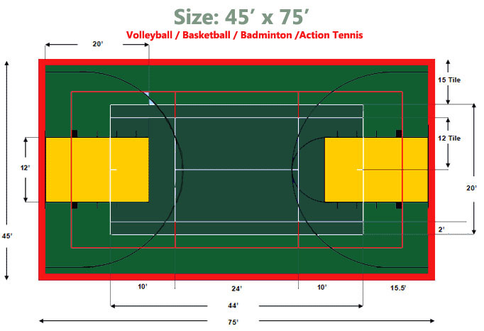 Ez Court Sport Tiles For Indoor Outdoor Sports Game Court Tiles Are Designed For Tennis Outdoor Basketball And Volleyball Courts With Color And Textured Options